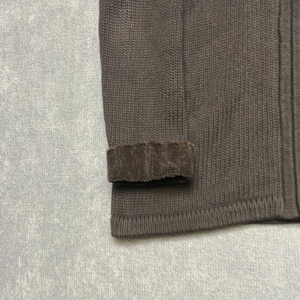 Vintage Tommy Hilfiger Sweater Mens S Black Diamond Mock Neck Knitted Full Zip